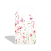 Flower Happy Birthday Party Arch Backdrop Wall Cloth Cover